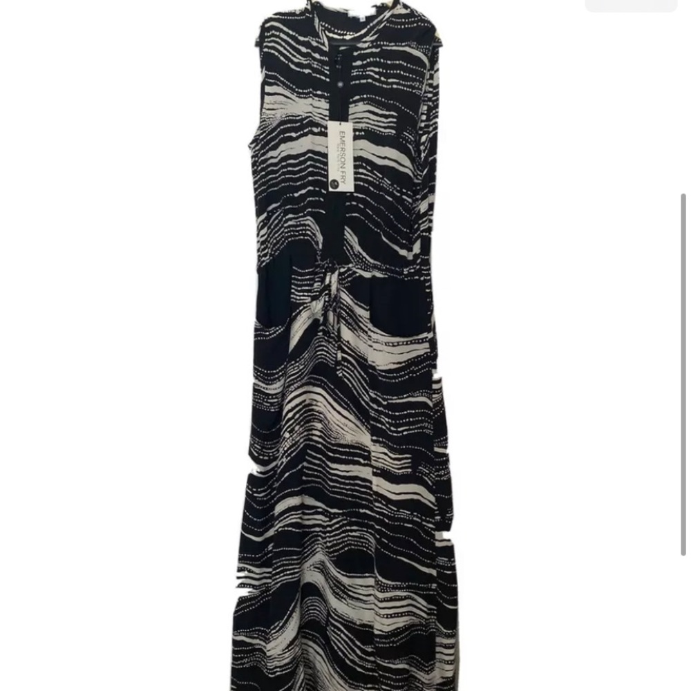 Emerson Fry Maxi Dress (Black & White)